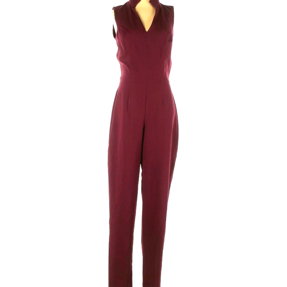 Wine-coloured jumpsuit